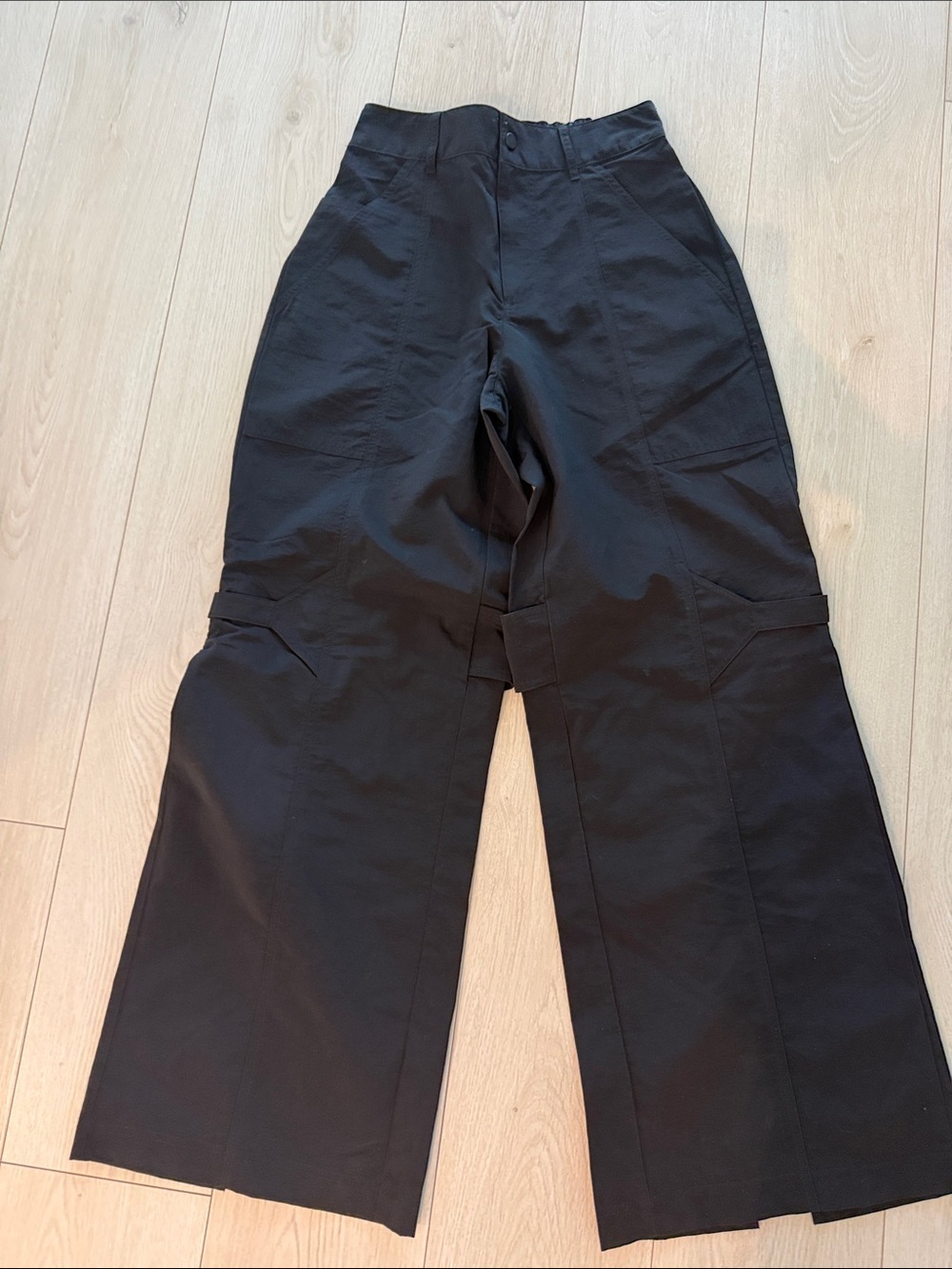 Alo Voyager pant Trouser Black Wide-Leg Size XS - Picture 5 of 7